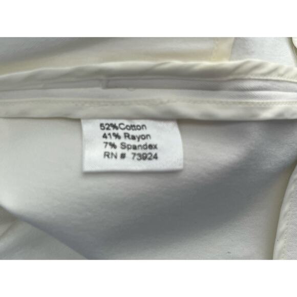 Misook Jacket Small White Open Front 3/4 Sleeve Preppy Minimalist Flaw NWT - Picture 10 of 10